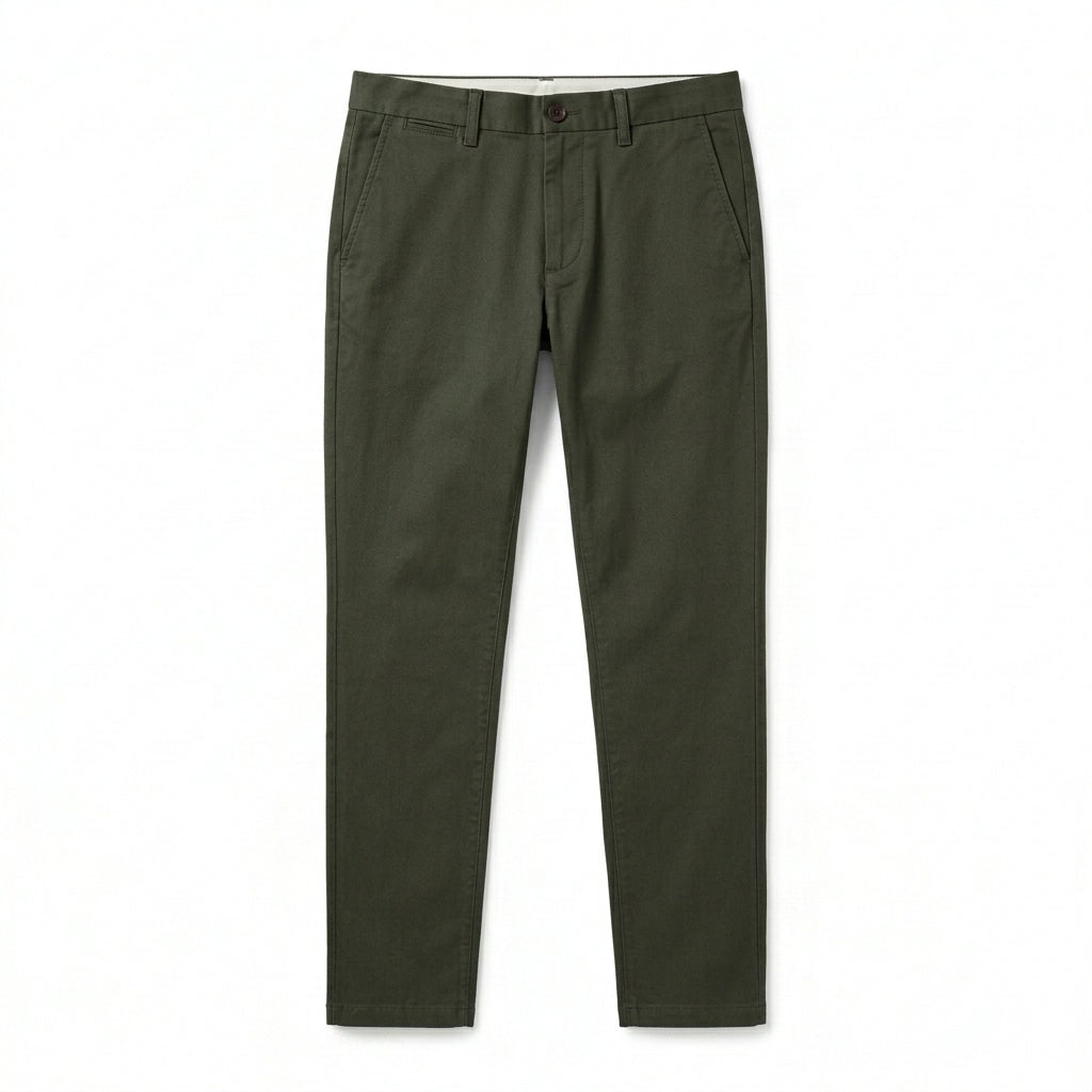 Nkollzqu™ Stonebridge Stretch Tapered Chino Pants – Men's Slim-Straight Casual Work Trousers