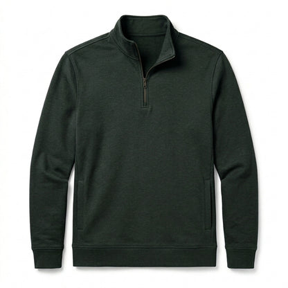 Nkollzqu™ Parkside French Terry Quarter-Zip Pullover – Men's Lightweight Mock-Neck Sweatshirt