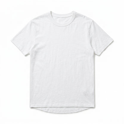 Nkollzqu™ Mercer Slub Cotton Crewneck T-Shirt – Men's Relaxed-Fit Short-Sleeve Textured Basic Tee