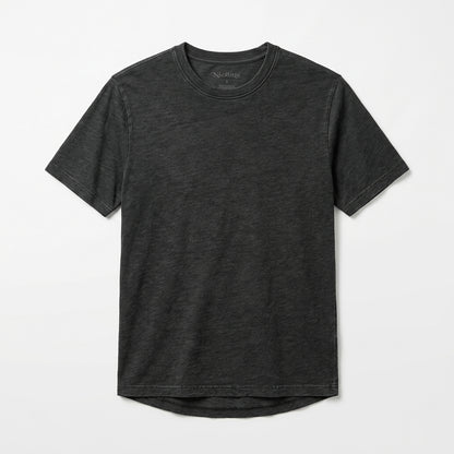 Nkollzqu™ Mercer Slub Cotton Crewneck T-Shirt – Men's Relaxed-Fit Short-Sleeve Textured Basic Tee