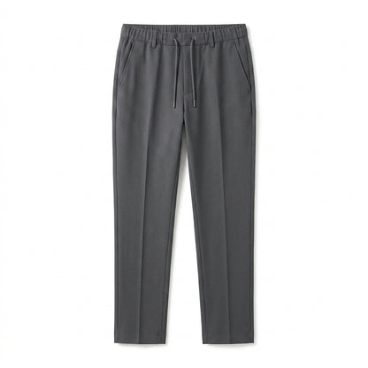 Nkollzqu™ Weekend Tailored Drawstring Pants – Men's Stretch Tapered Pull-On Commuter Trousers
