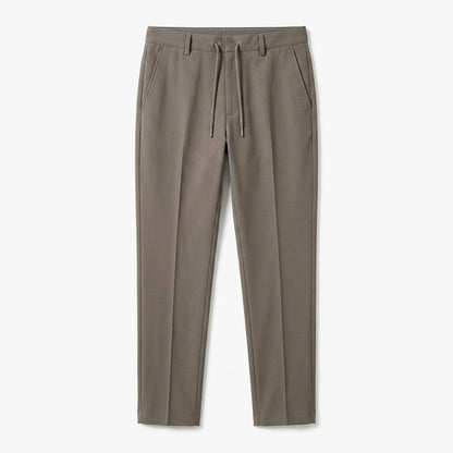 Nkollzqu™ Weekend Tailored Drawstring Pants – Men's Stretch Tapered Pull-On Commuter Trousers