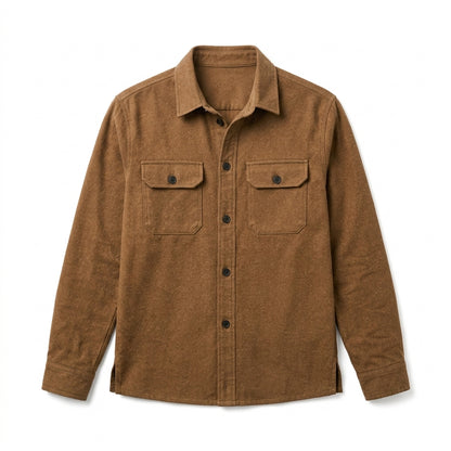 Nkollzqu™ Fieldnote Brushed Twill Shirt Jacket – Men's Lightweight Button-Front Workwear Shacket