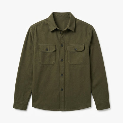 Nkollzqu™ Fieldnote Brushed Twill Shirt Jacket – Men's Lightweight Button-Front Workwear Shacket