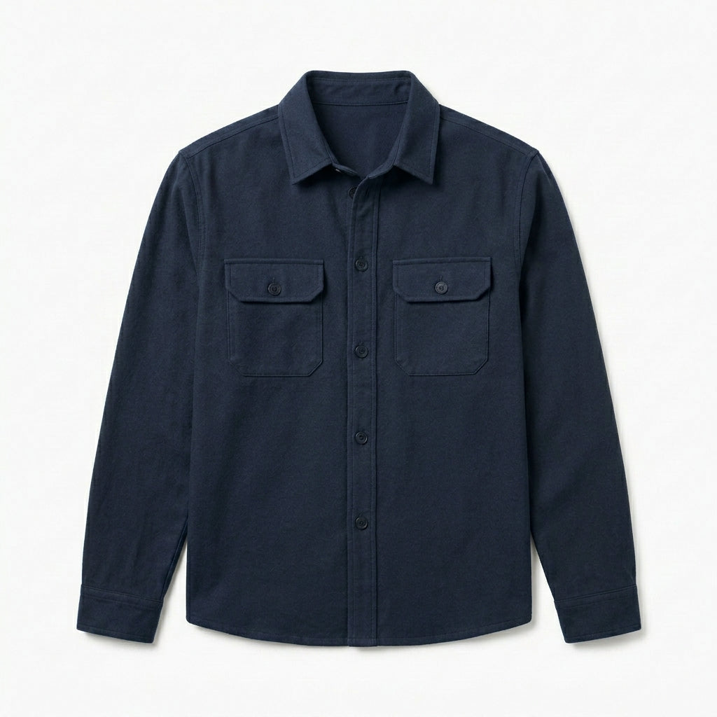 Nkollzqu™ Fieldnote Brushed Twill Shirt Jacket – Men's Lightweight Button-Front Workwear Shacket