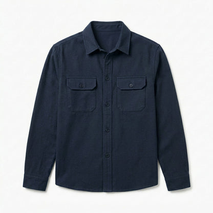Nkollzqu™ Fieldnote Brushed Twill Shirt Jacket – Men's Lightweight Button-Front Workwear Shacket