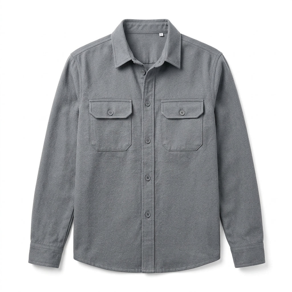 Nkollzqu™ Fieldnote Brushed Twill Shirt Jacket – Men's Lightweight Button-Front Workwear Shacket